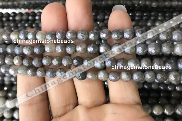 CLB881 15.5 inches 6mm faceted round AB-color labradorite beads