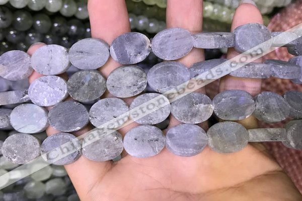 CLB888 15.5 inches 12*16mm oval matte labradorite beads wholesale