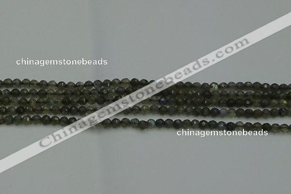 CLB900 15.5 inches 4mm faceted round labradorite gemstone beads