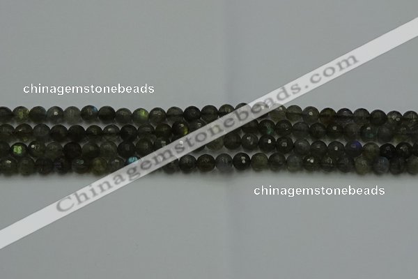CLB901 15.5 inches 6mm faceted round labradorite gemstone beads