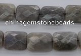 CLB93 15.5 inches 12*16mm faceted rectangle labradorite beads