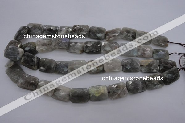 CLB95 15.5 inches 15*20mm faceted rectangle labradorite beads