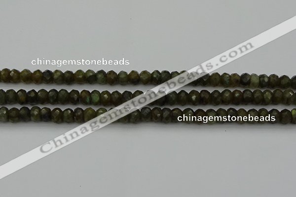 CLB957 15.5 inches 6*10mm faceted rondelle labradorite beads