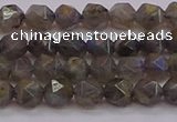 CLB971 15.5 inches 6mm faceted nuggets labradorite gemstone beads