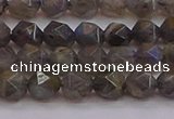 CLB972 15.5 inches 8mm faceted nuggets labradorite gemstone beads