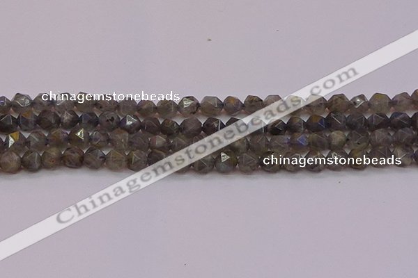 CLB973 15.5 inches 10mm faceted nuggets labradorite gemstone beads