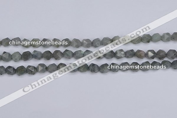 CLB981 15.5 inches 6mm faceted nuggets labradorite beads wholesale