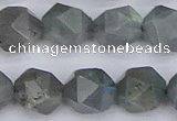 CLB984 15.5 inches 12mm faceted nuggets labradorite beads wholesale