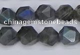 CLB988 15.5 inches 10mm faceted nuggets labradorite beads wholesale