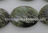 CLB99 15.5 inches 22*30mm carved oval labradorite beads