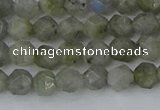 CLB992 15.5 inches 6mm faceted nuggets labradorite gemstone beads