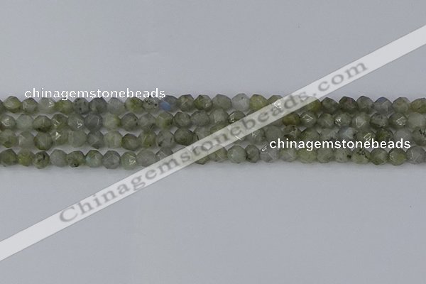 CLB992 15.5 inches 6mm faceted nuggets labradorite gemstone beads