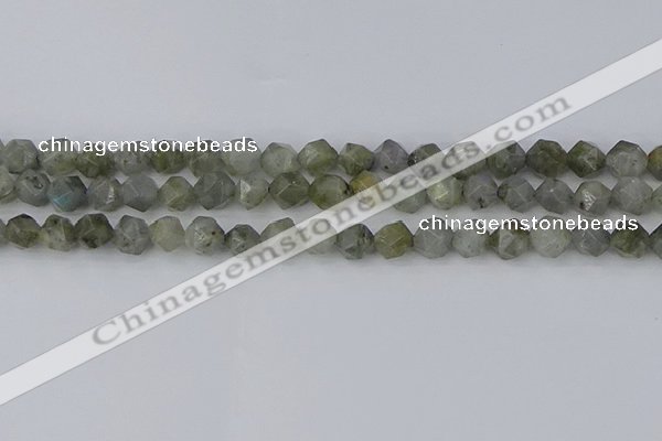 CLB993 15.5 inches 8mm faceted nuggets labradorite gemstone beads