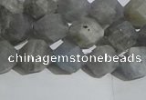 CLB997 15.5 inches 8mm faceted nuggets matte labradorite beads