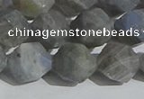 CLB999 15.5 inches 12mm faceted nuggets matte labradorite beads