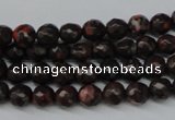 CLD101 15.5 inches 6mm faceted round leopard skin jasper beads