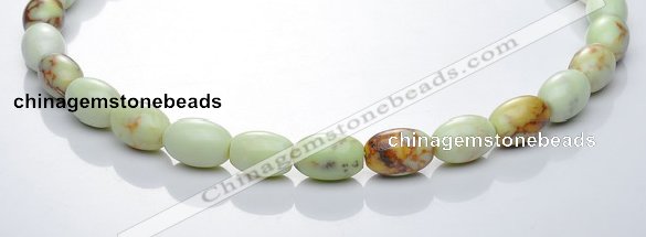 CLE02 16 inch 10*14mm rice lemon turquoise stone beads Wholesale