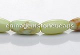 CLE05 16 inch 6*12mm lemon turquoise rice stone beads Wholesale