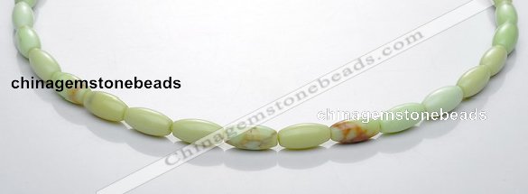 CLE05 16 inch 6*12mm lemon turquoise rice stone beads Wholesale