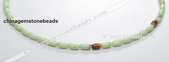 CLE06 4*8mm rice lemon turquoise gemstone beads Wholesale