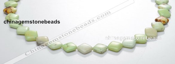 CLE14 rhombic 10*10mm lemon turquoise gemstone beads Wholesale