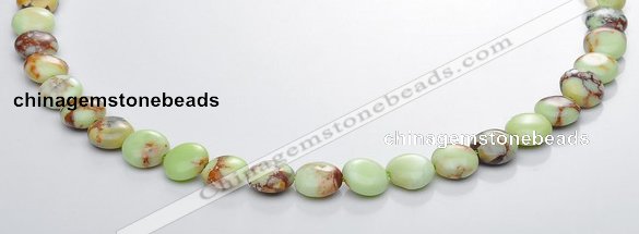 CLE18 flat round 10mm lemon turquoise gemstone beads Wholesale