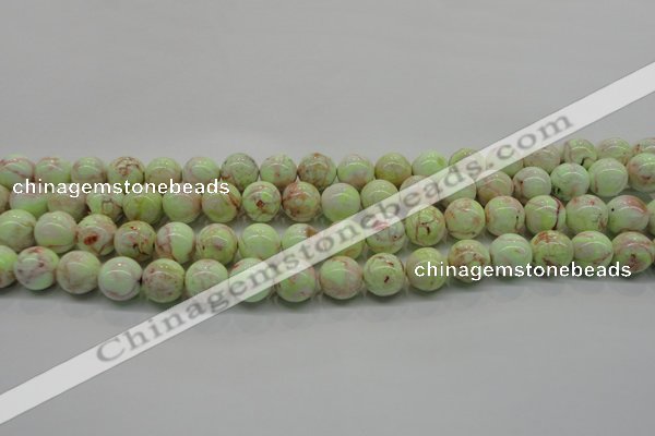 CLE201 15.5 inches 6mm round lemon turquoise beads wholesale