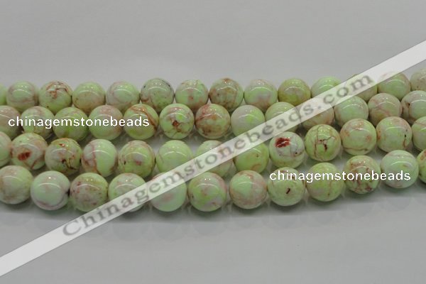CLE205 15.5 inches 14mm round lemon turquoise beads wholesale