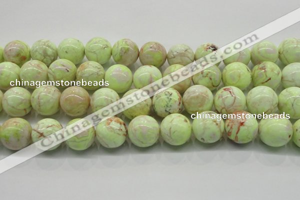 CLE206 15.5 inches 16mm round lemon turquoise beads wholesale