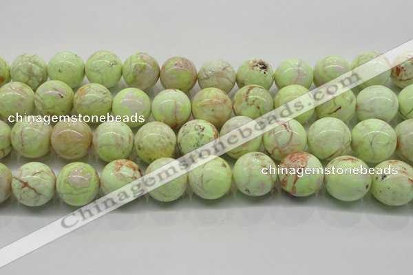 CLE207 15.5 inches 18mm round lemon turquoise beads wholesale