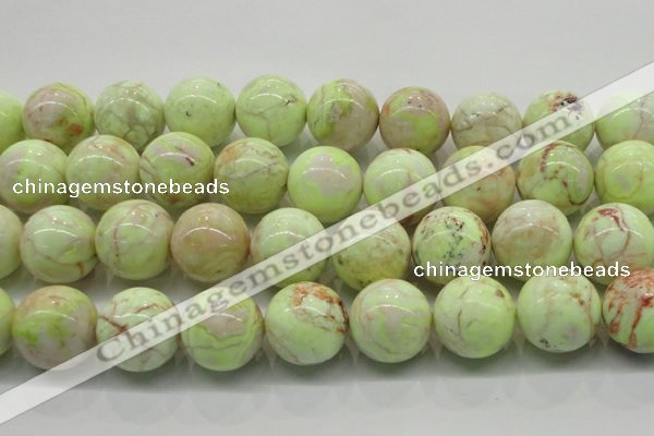 CLE208 15.5 inches 20mm round lemon turquoise beads wholesale