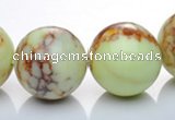 CLE23 lemon turquoise 20mm round gemstone beads Wholesale