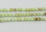 CLE32 15.5 inches 4mm faceted round lemon turquoise beads wholesale