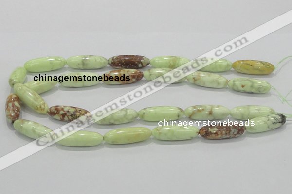 CLE36 15.5 inches 10*30mm rice lemon turquoise beads wholesale