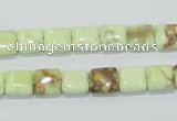 CLE38 15.5 inches 8*8mm square lemon turquoise beads wholesale