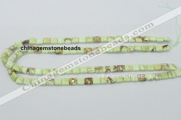 CLE38 15.5 inches 8*8mm square lemon turquoise beads wholesale