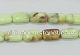 CLE40 15.5 inches 8*12mm rectangle lemon turquoise beads wholesale