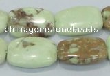 CLE42 15.5 inches 18*25mm rectangle lemon turquoise beads wholesale