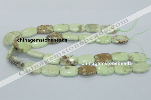 CLE42 15.5 inches 18*25mm rectangle lemon turquoise beads wholesale