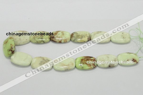 CLE43 15.5 inches 22*30mm rectangle lemon turquoise beads wholesale