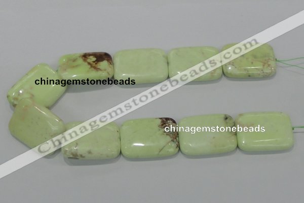 CLE44 15.5 inches 30*40mm rectangle lemon turquoise beads wholesale