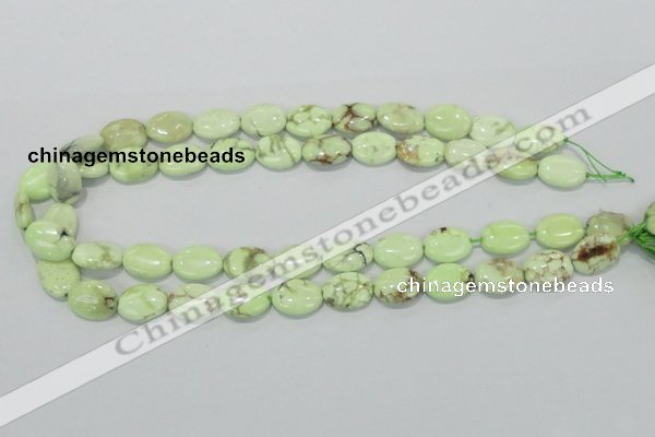 CLE46 15.5 inches 12*16mm oval lemon turquoise beads wholesale