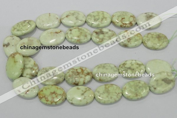 CLE47 15.5 inches 22*30mm oval lemon turquoise beads wholesale