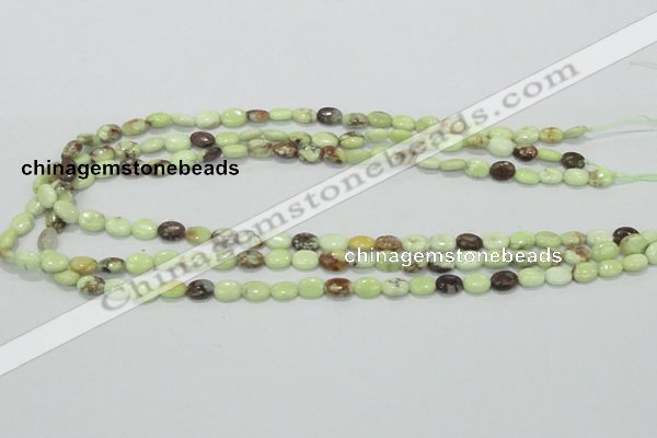 CLE52 15.5 inches 8*10mm oval lemon turquoise beads wholesale