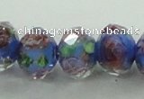 CLG01 12 inches 6*8mm faceted rondelle handmade lampwork beads