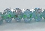CLG05 12 inches 6*8mm faceted rondelle handmade lampwork beads