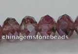 CLG06 12 inches 6*8mm faceted rondelle handmade lampwork beads