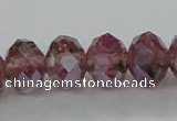 CLG06 12 inches 6*8mm faceted rondelle handmade lampwork beads