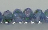 CLG07 12 inches 6*8mm faceted rondelle handmade lampwork beads