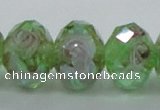 CLG16 13.5 inches 9*12mm faceted rondelle handmade lampwork beads